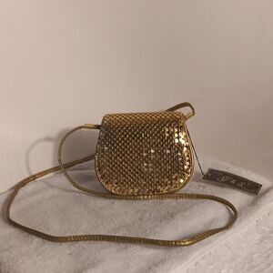 Gold Sequin Crossbody Bag
